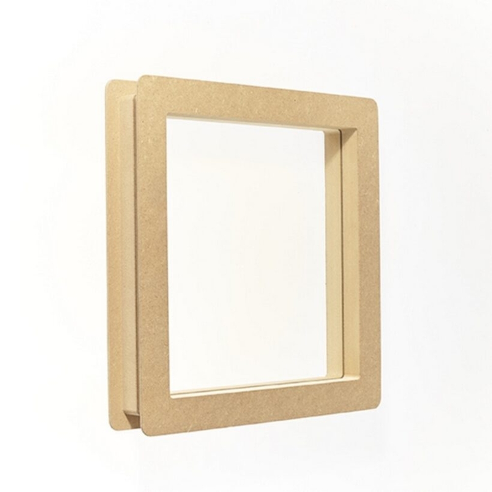  Hublot de porte carré MDF  - MOTTEZ - B409S2CUB