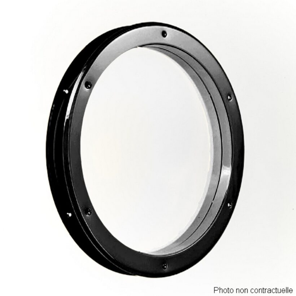  Hublot de porte rond Ø 38.5 cm métal noir  - MOTTEZ - B409S2METNO39