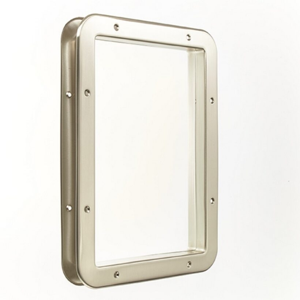  Hublot de porte rectangulaire métal  - MOTTEZ - B409S2METREC