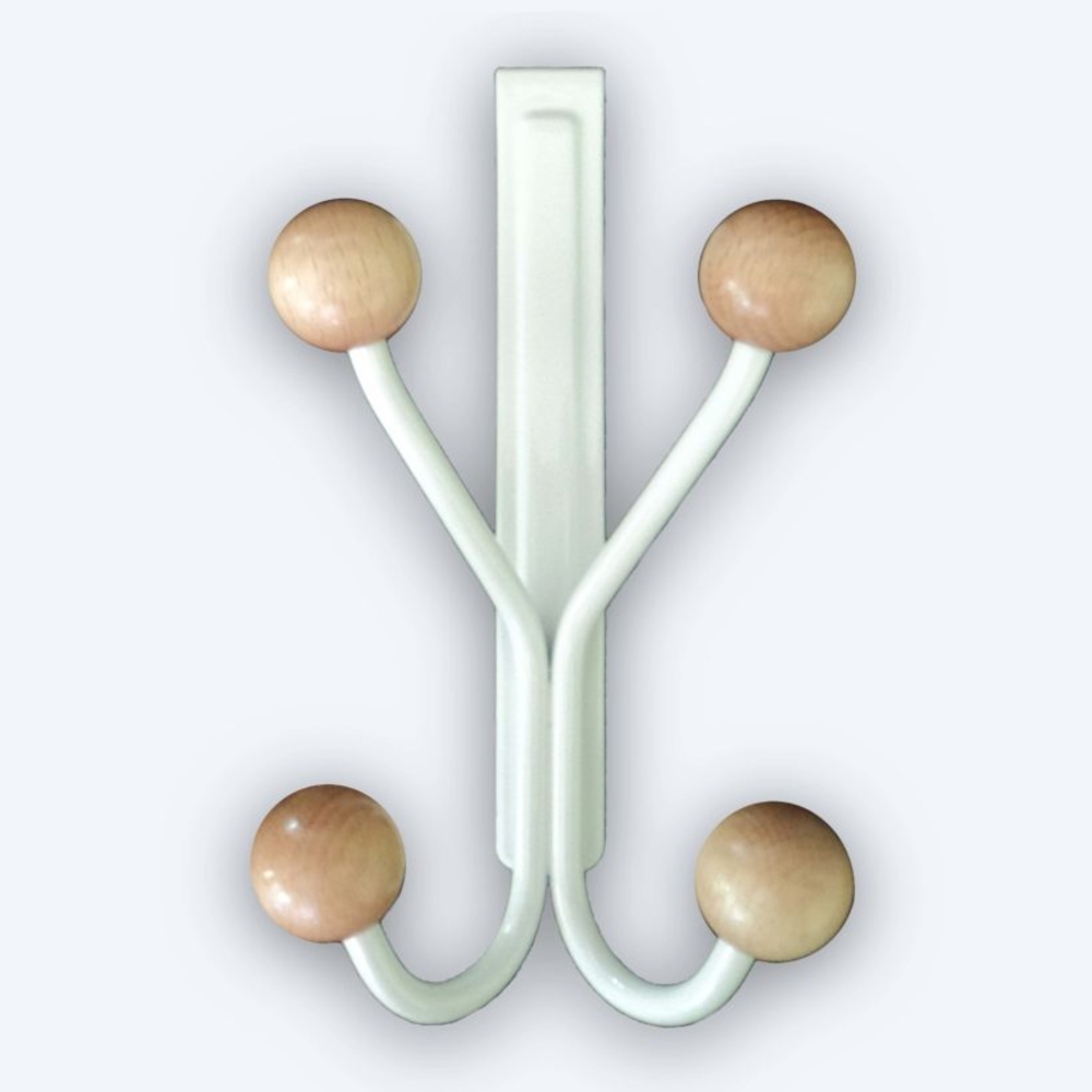 Portemanteaux 4 crochets coloris blanc - MOTTEZ - B702QBC