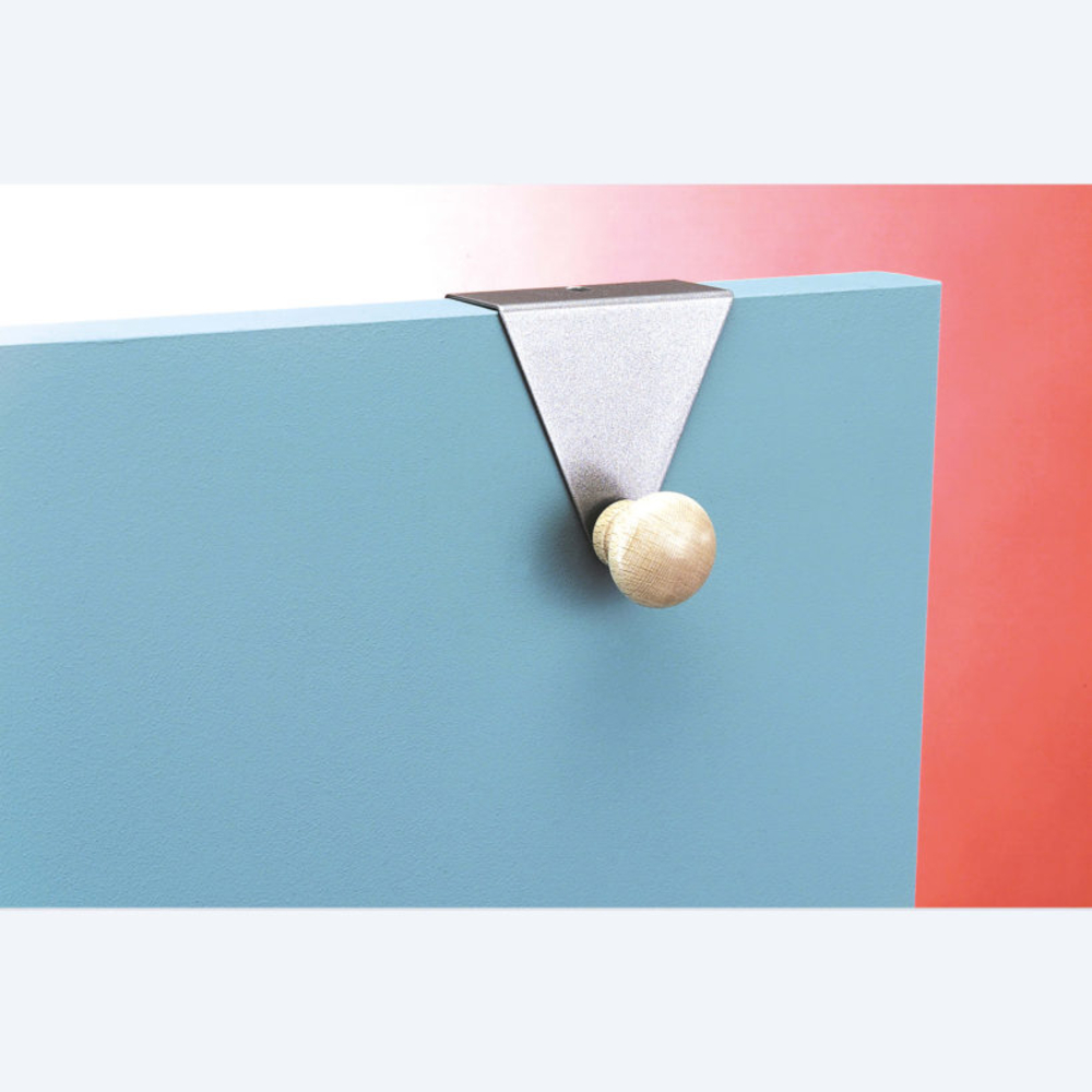 Crochet en V 1 patère bois coloris alu - MOTTEZ - B713VAL