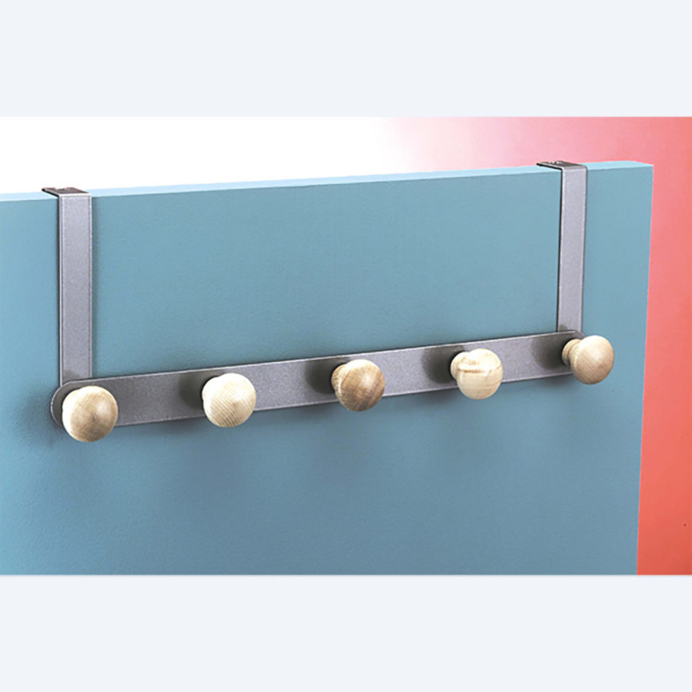 Barre simple portemanteaux 5 patères Coloris alu - MOTTEZ - B714VAL