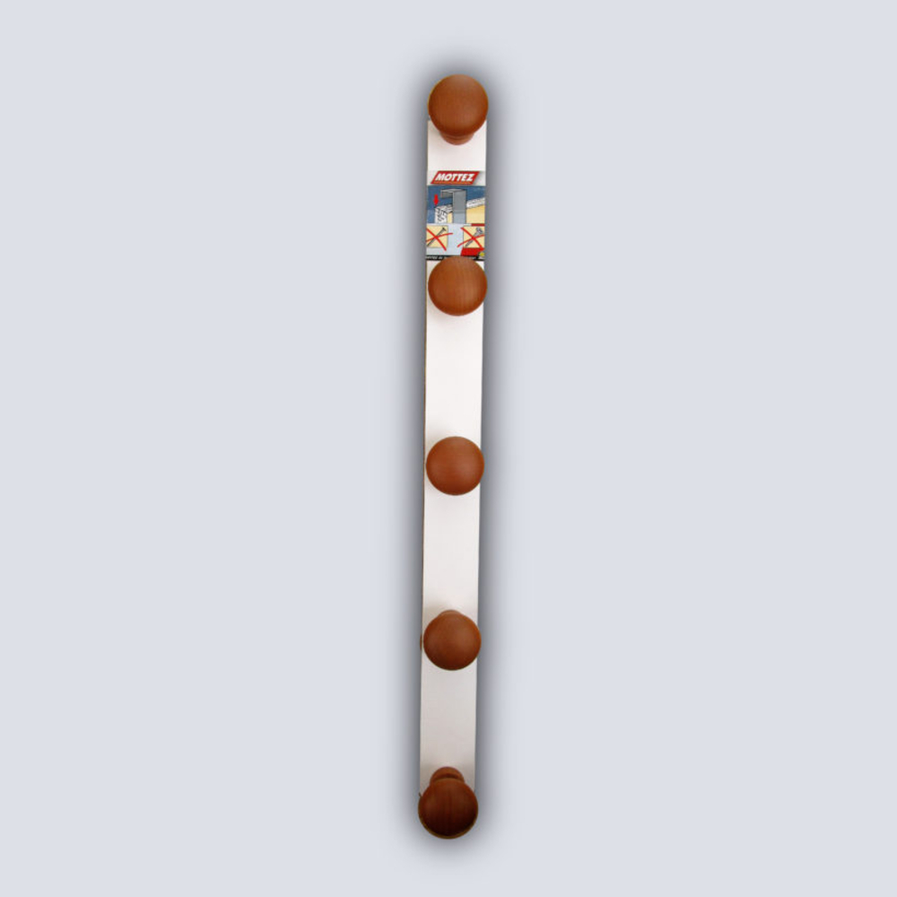 Barre simple portemanteaux 5 patères Coloris blanc - MOTTEZ - B714VBC