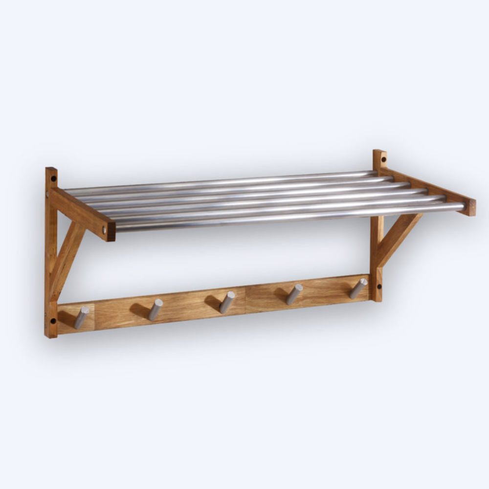  Portemanteaux tablettes en chêne massif  - MOTTEZ - B727V