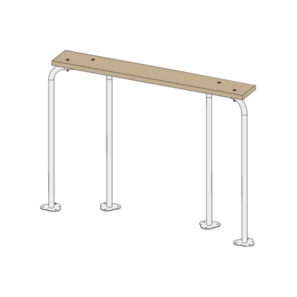 Banc sur pied à fixer au sol - MOTTEZ - B829C