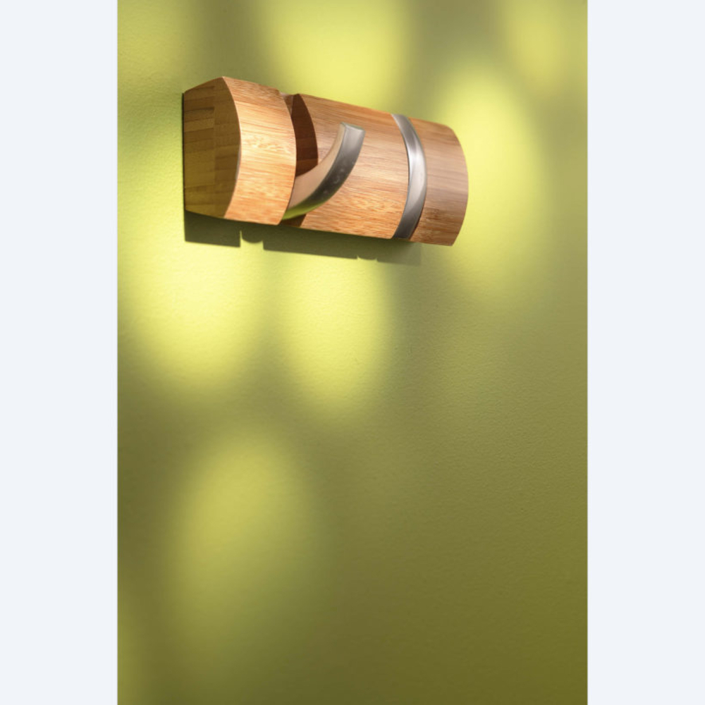  Porte-manteaux Bois type bambou arrondi 2 crochets  - MOTTEZ - B850V2