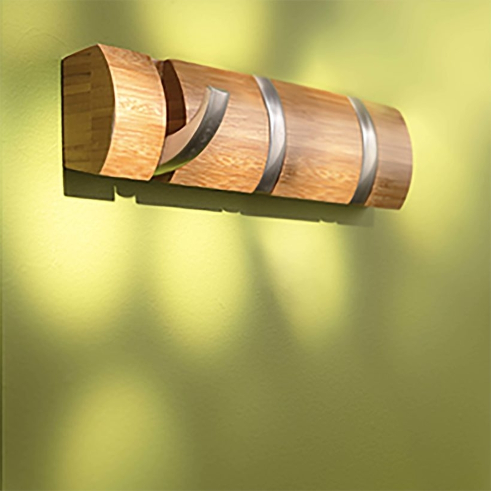  Porte-manteaux Bois type bambou arrondi 3 crochets  - MOTTEZ - B850V3