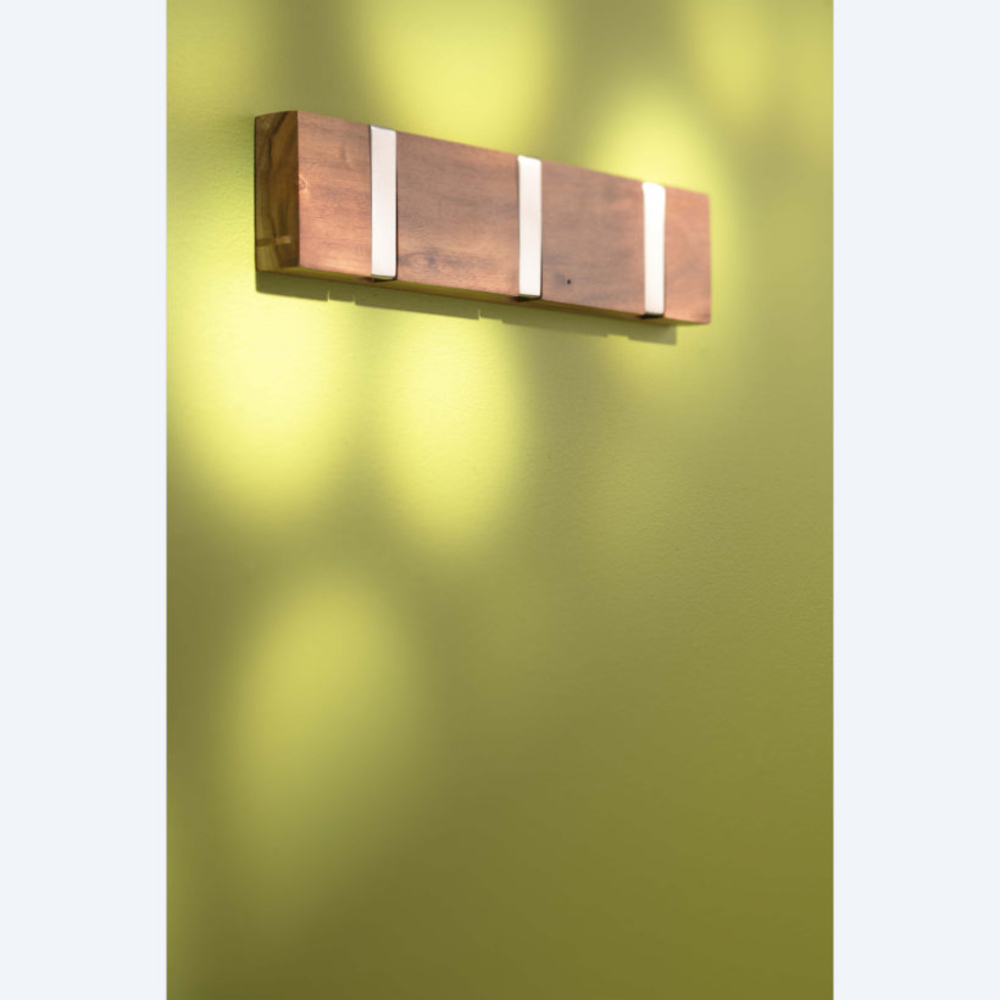  Porte-manteaux Bois type acacia carré 3 crochets  - MOTTEZ - B851V3