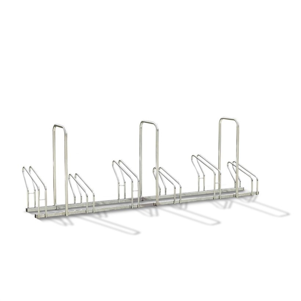  Râtelier Hollandais sur 2 niveaux pour 6 vélos avec arceaux antivol  - MOTTEZ - M024V6AR