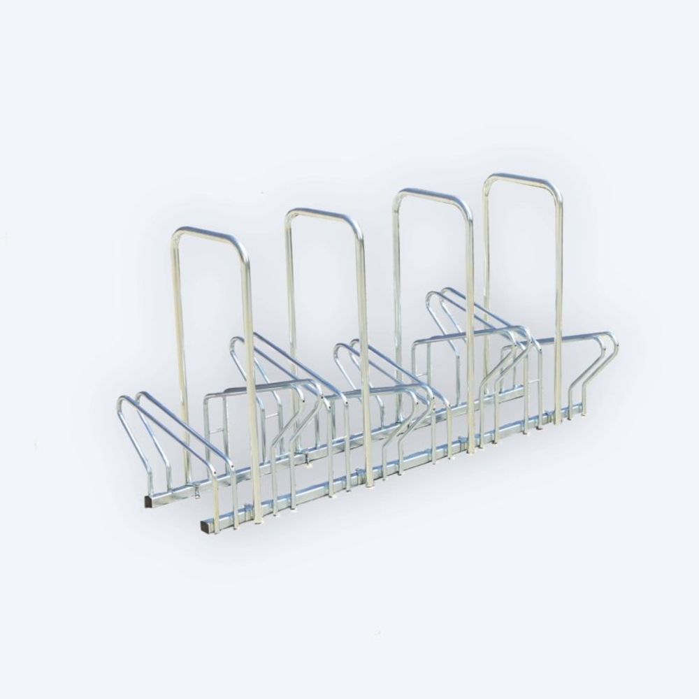  Râtelier Hollandais pour 8 vélos au sol avec arceaux antivol  - MOTTEZ - M025V8AR