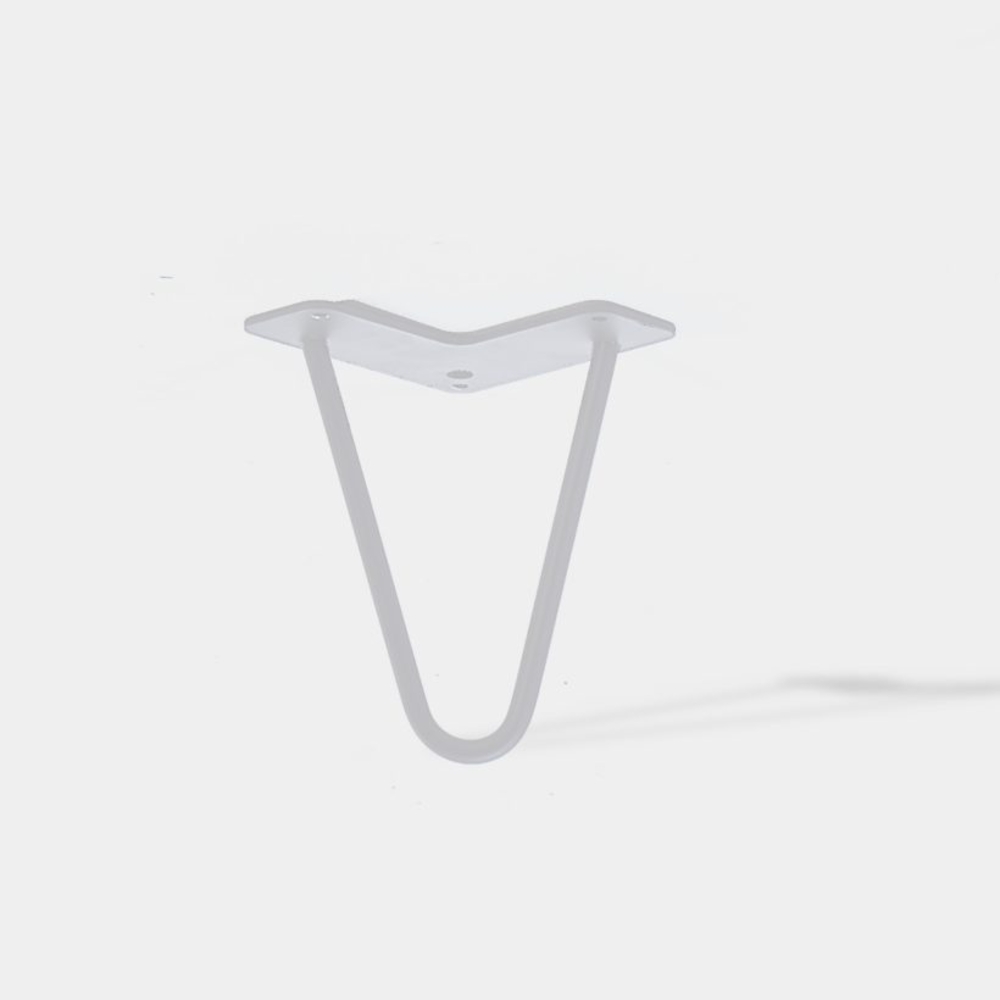 Pied de table double fil HT 16 cm blanc mat - MOTTEZ - M500VBC