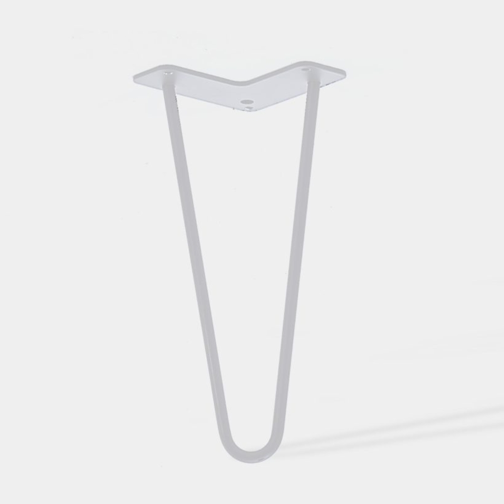 Pied de table double fil incliné HT 40 cm blanc mat - MOTTEZ - M512VBC