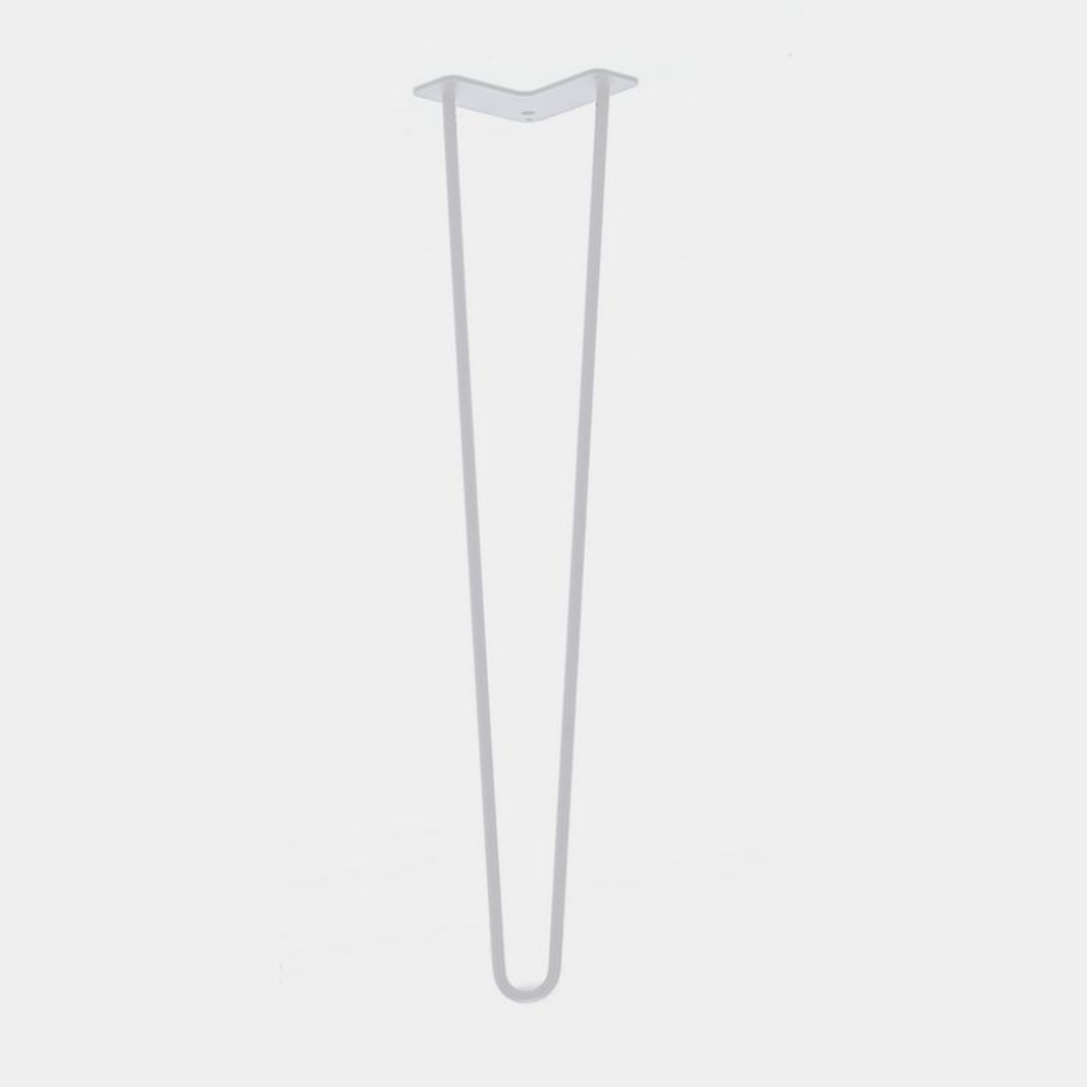 Pied de table double fil incliné HT 71 cm blanc mat - MOTTEZ - M514VBC