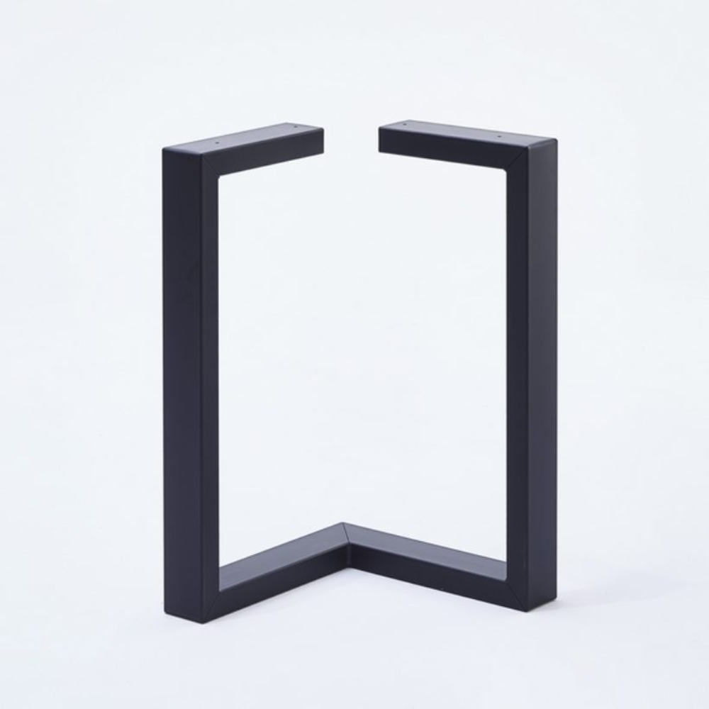  Pied de banc Triangle L30 x l18 x HT40 cm noir mat  - MOTTEZ - M515VNO