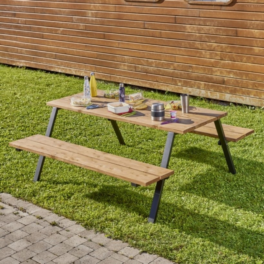  Lot de 2 pieds pour table de pique-nique avec bancs  - MOTTEZ - M517S