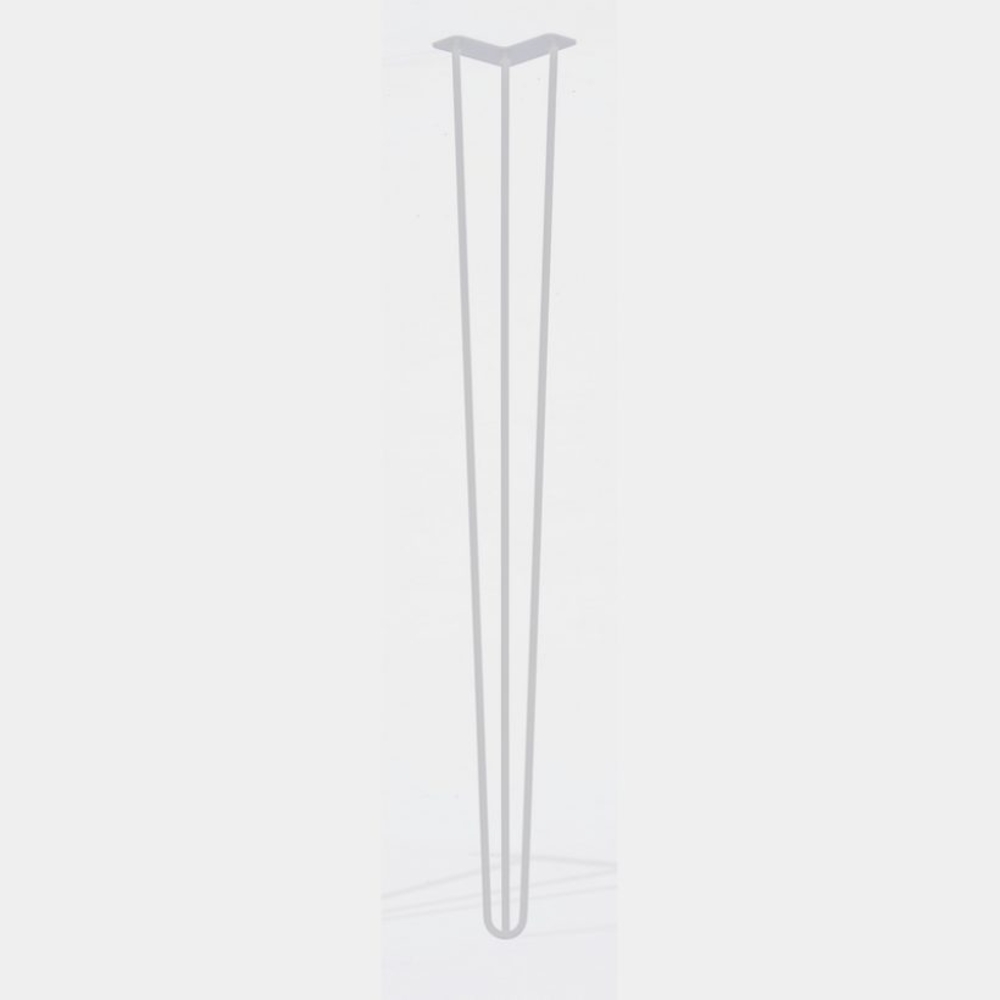 Pied de table triple fil droit HT 110 cm blanc mat - MOTTEZ - M521VBC