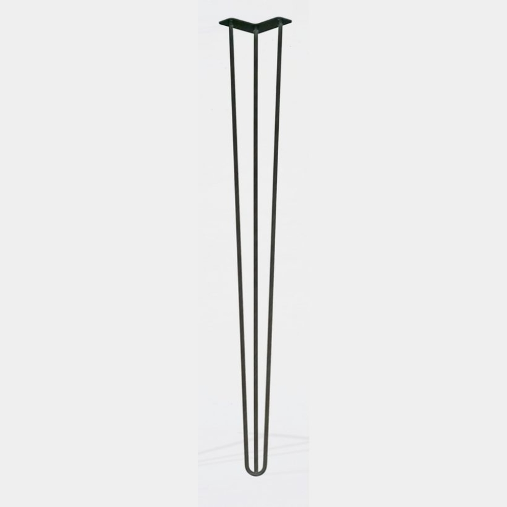 Pied de table triple fil droit HT 110 cm vernis transparent couleur métal naturel - MOTTEZ - M521VTR