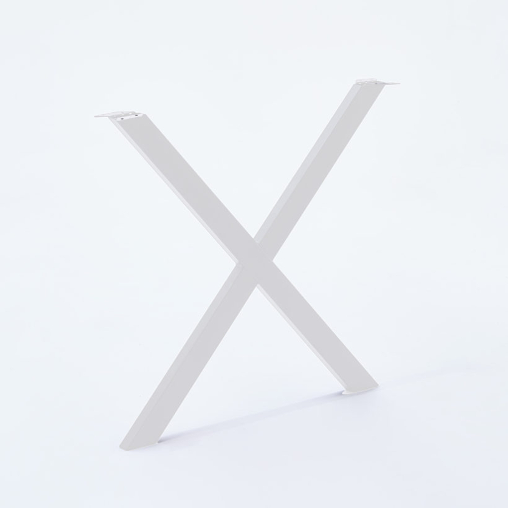  Pied de table/banc en croix H40 x L39 cm blanc mat  - MOTTEZ - M531VBC