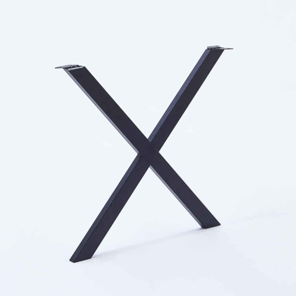  Pied de table/banc en croix H40 x L39 cm noir mat  - MOTTEZ - M531VNO