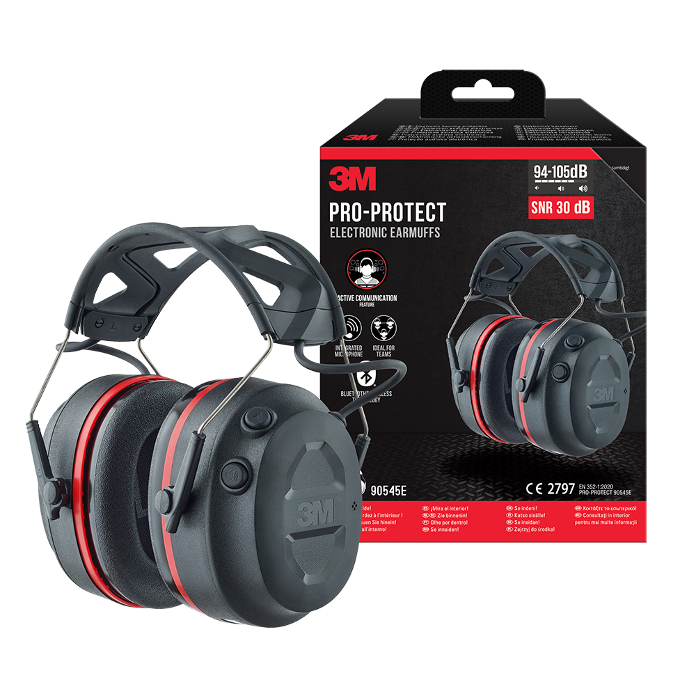 Casque 3M radio connecté SNR 31 dB noir à piles 90545EC 00