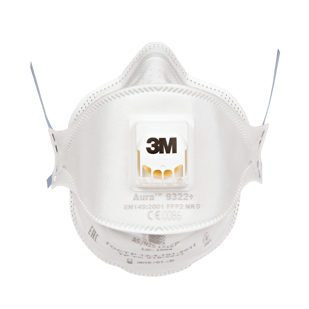 Masque antipoussière jetable FFP2 valve 9322+ - Lot de 10 - 3M - 9322P10 00