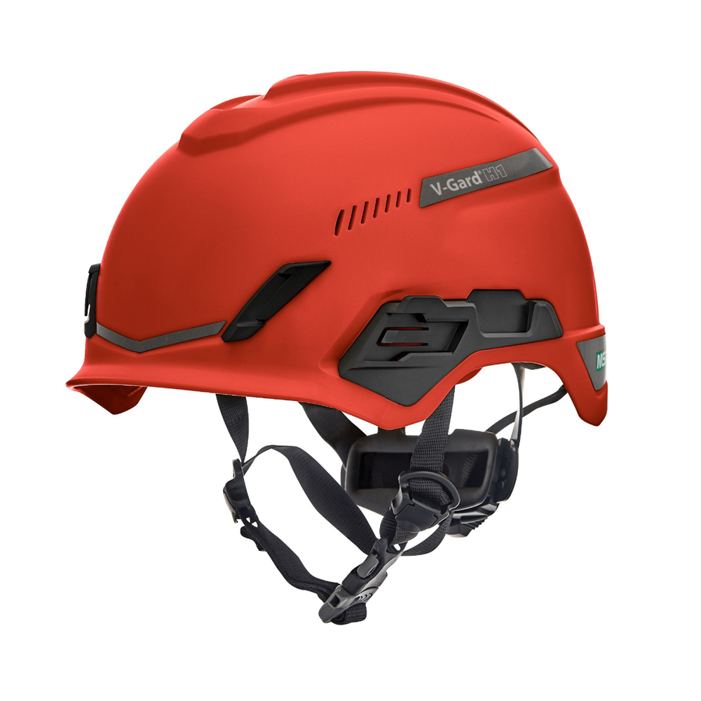 Lot 20 Casques MSA V-Gard H1 TRIVENT FT3PIV rouge EN 12492:2012-04 ANSI/ISEA Z89.1-2014 10194784