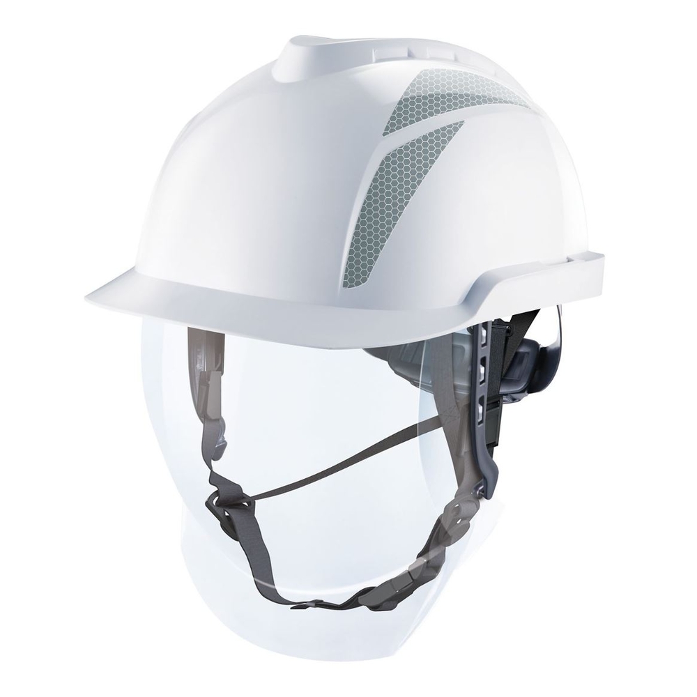 Casque électricien MSA V-GARD 950 non ventilé avec écran GVF1A-C0A00G0-000