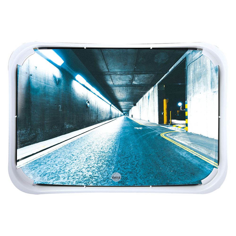 Miroir multi-usages cadre blanc Optique 800x600mm - Polymir - VIALUX - 526