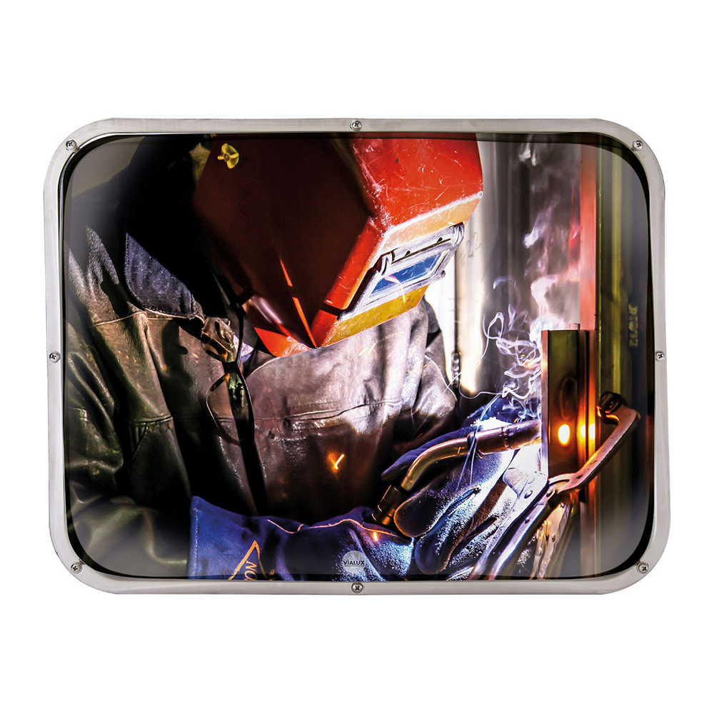 Miroir pour environnements contraints Optique 800x600mm - Inox - VIALUX - 828