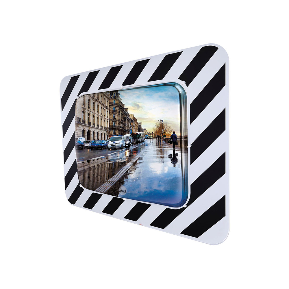 Miroir d'agglomération qualité Inox Optique 800x600mm - Cadre 1200x910mm - Inox - VIALUX - 876