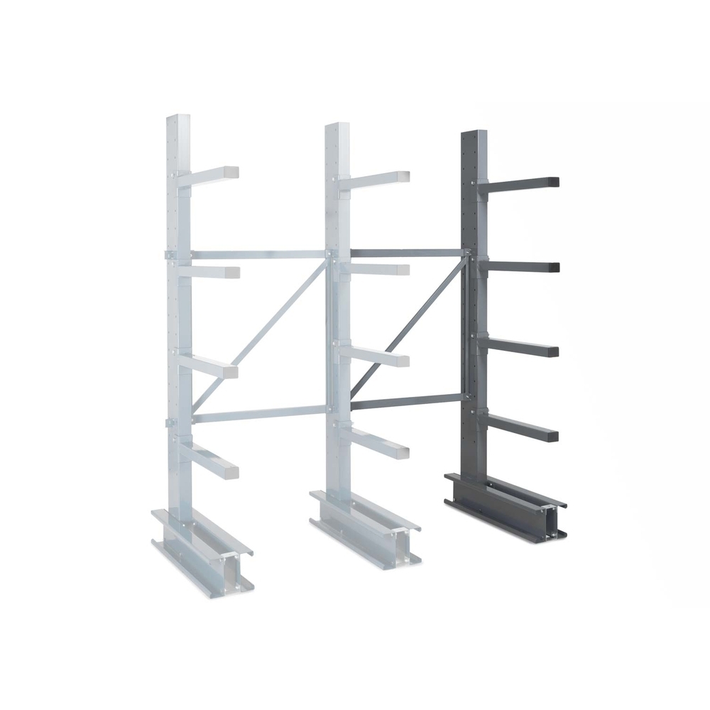 Rayonnage Cantilever lourd simple face - Kit suivant H 2500xL 1000xP 700mm 4 niv - MANORGA - ZFCANTIMLSF1070S1