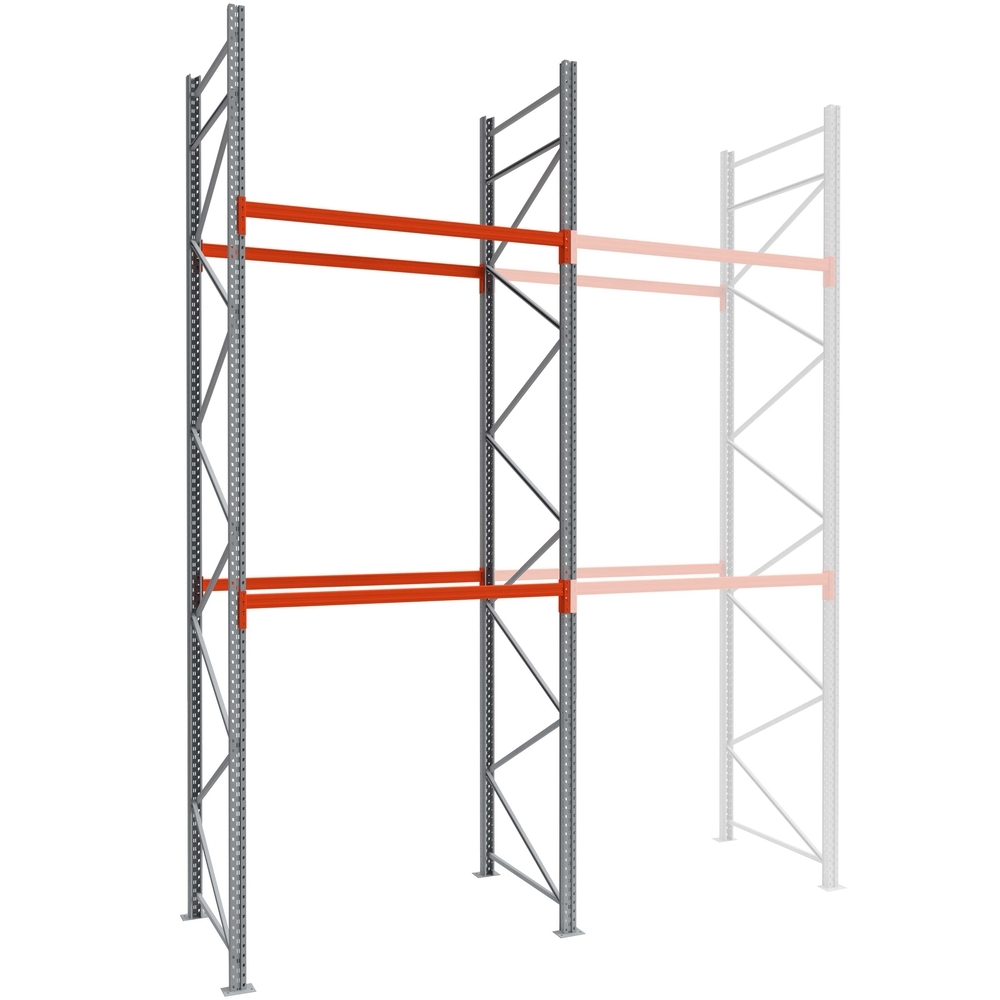 Rack Epsirack - Kit départ 3000x3600x1100mm 2 niveaux de stockage palette - MANORGA - AXZRACKPAL3036ED2