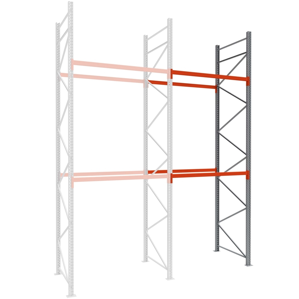 Rack Epsirack - Kit suivant 3000x3600x1100mm 2 niveaux de stockage palette - MANORGA - AXZRACKPAL3036ES2