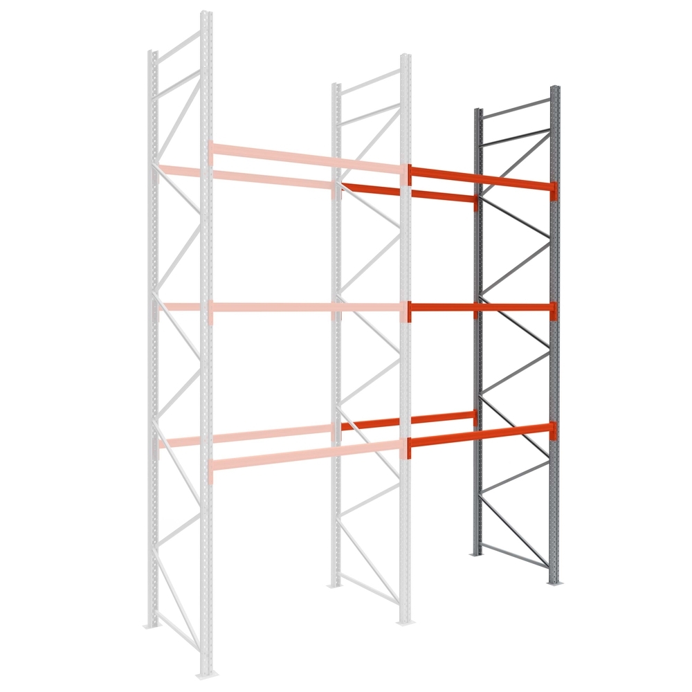 Rack Epsirack - Kit suivant 4500x3300x1100mm 3 niveaux de stockage palette - MANORGA - AXZRACKPAL4533ES2