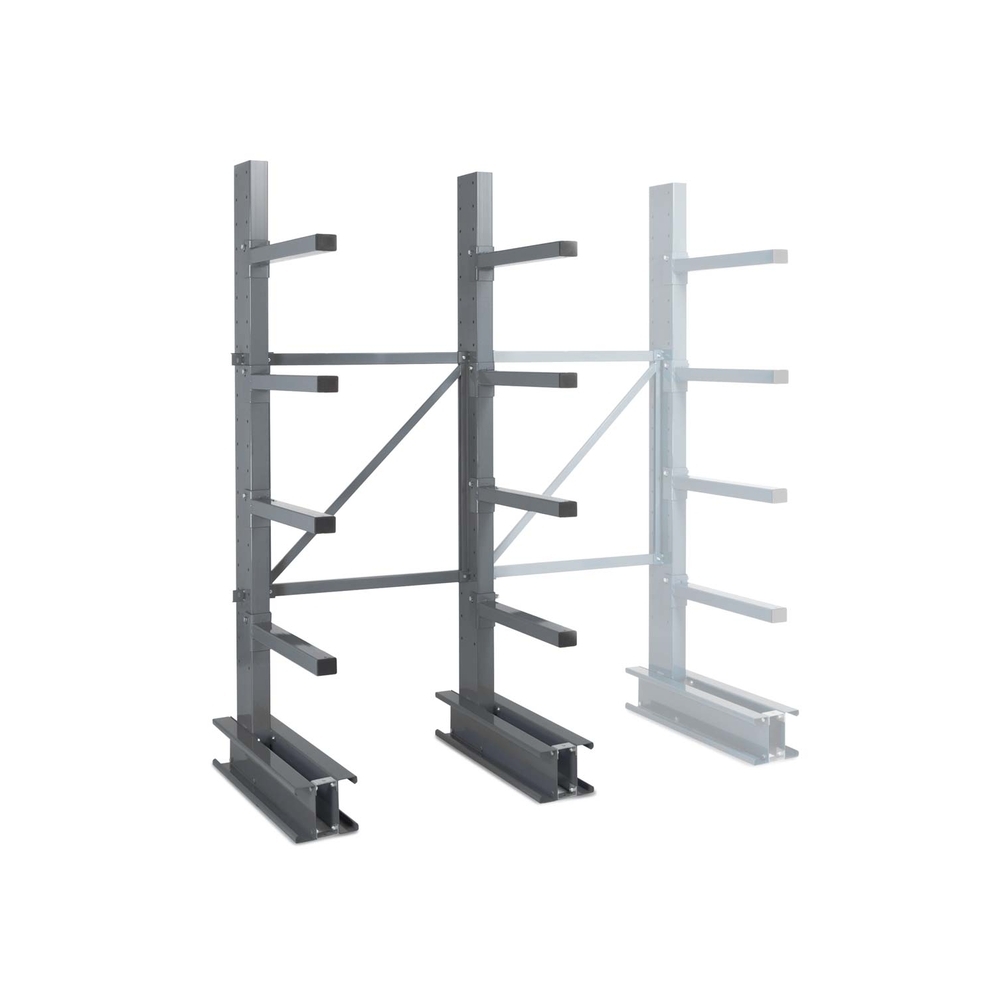 Rayonnage Cantilever lourd simple face - Kit départ H 2500xL 1000xP 1000mm 4 niv - MANORGA - ZFCANTIMLSF1010D1