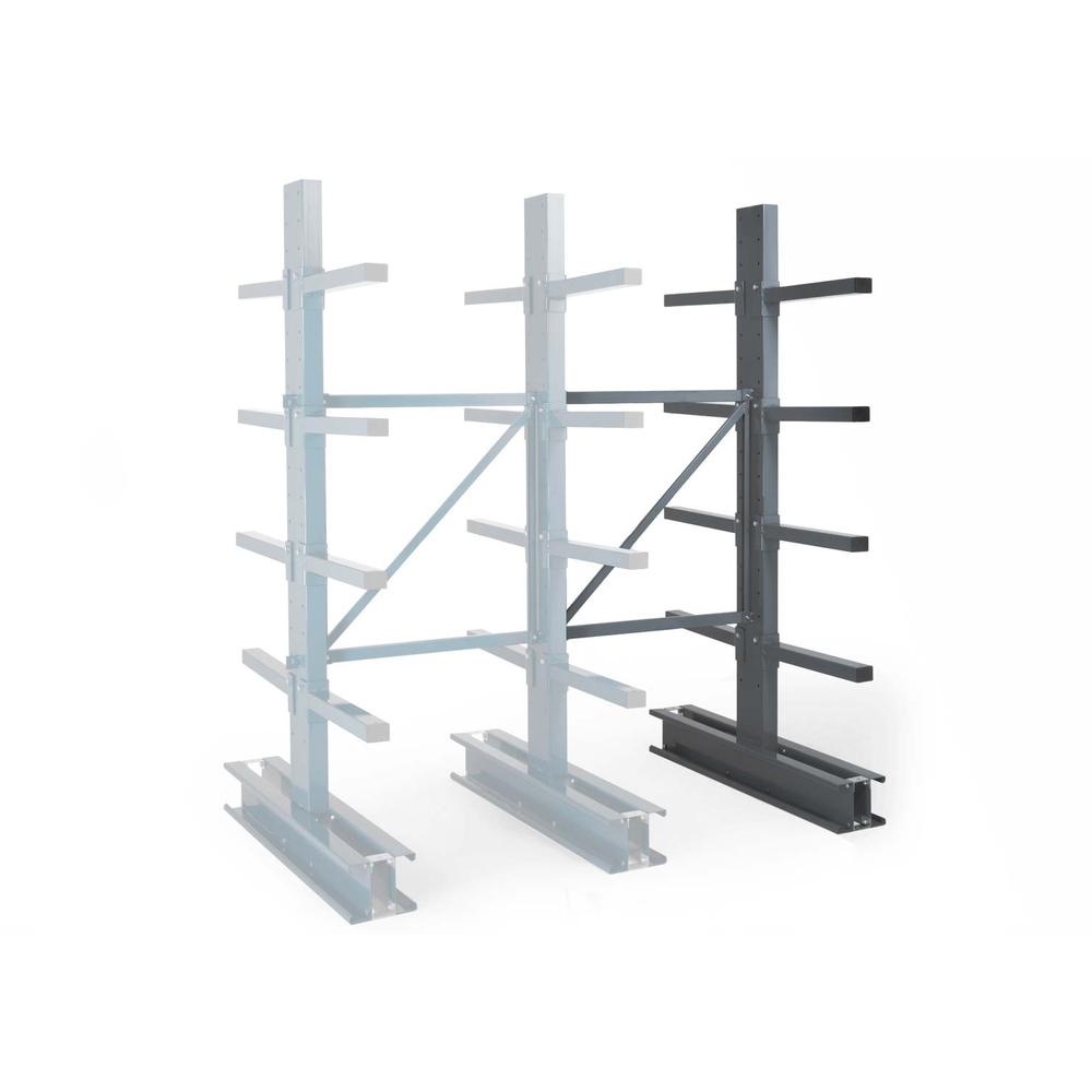 Rayonnage Cantilever lourd double face - Kit suivant H 2500xL 1250xP 1200mm 4 niv - MANORGA - ZFCANTIMLDF1212S1