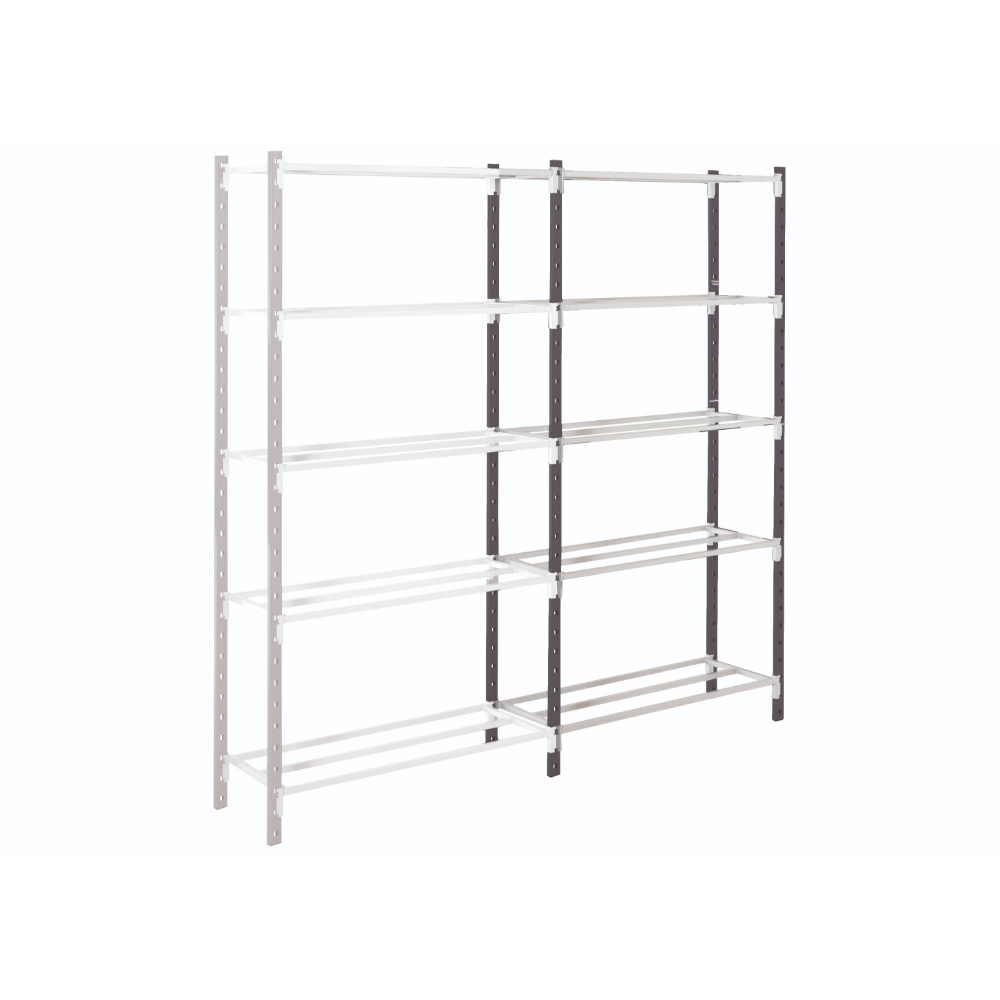 Rayonnage Flip - Kit suivant peint 2000x1250x700mm 5 niveaux MANORGA - ZATUBIND2012705S1