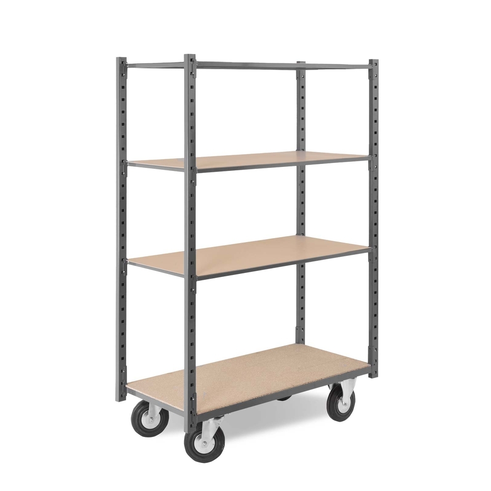 Chariot Fliplus - H 1950xL 1210xL 600mm 4 niveaux peint - MANORGA - ZBCHARIOT4N126001