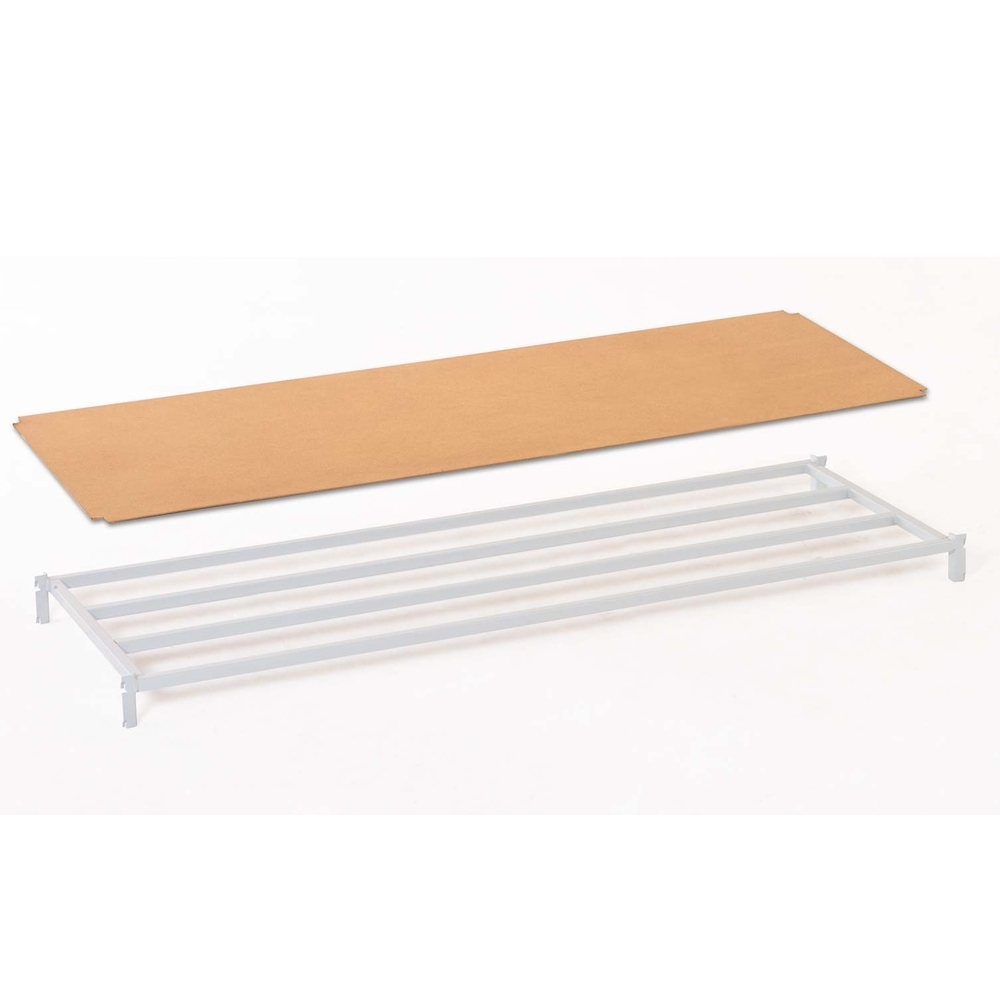 Rayonnage Flip - Tablette peinte RAL7035 avec recouvrement L 1250xP 366mm - MANORGA - ZANIVSUPTUB1236A