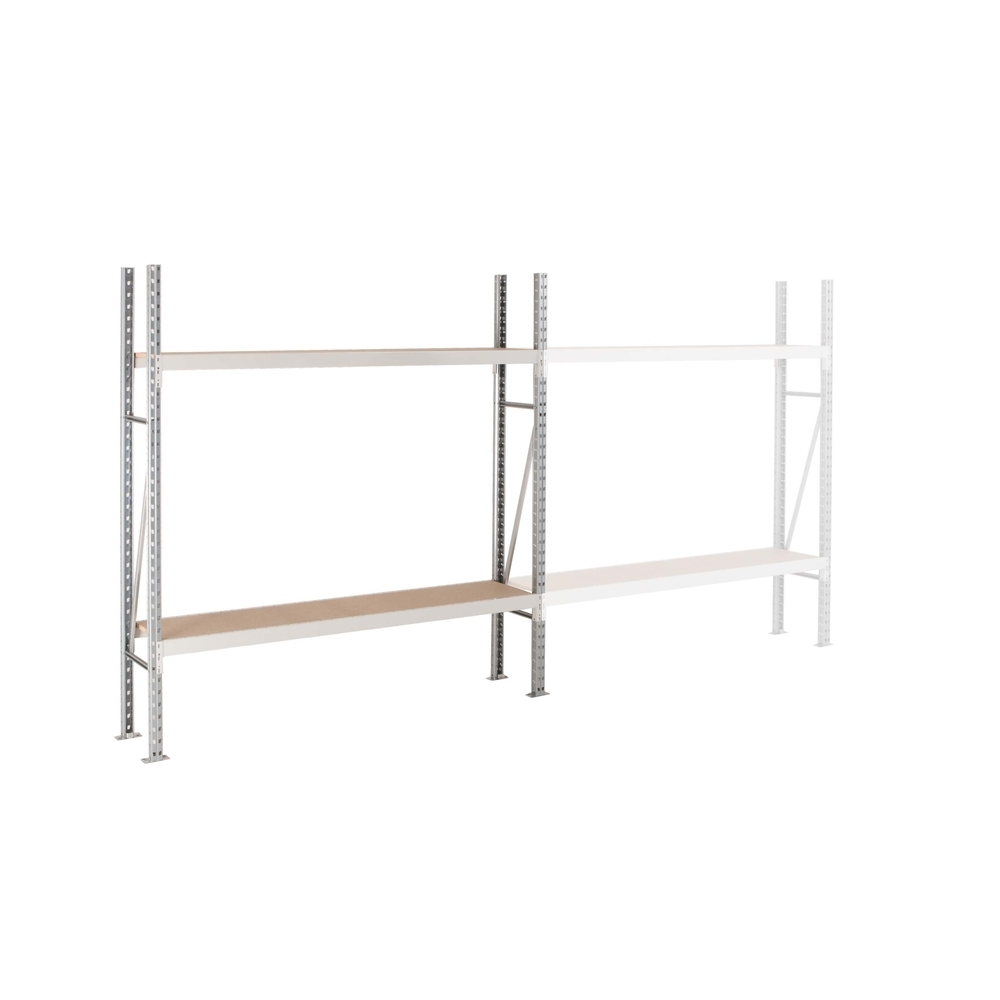 Rayonnage Epsivol One - kit départ 2000x1250x400mm 2 niv - 410 kg/niveau - MANORGA - BRRAYOSLD201240D1