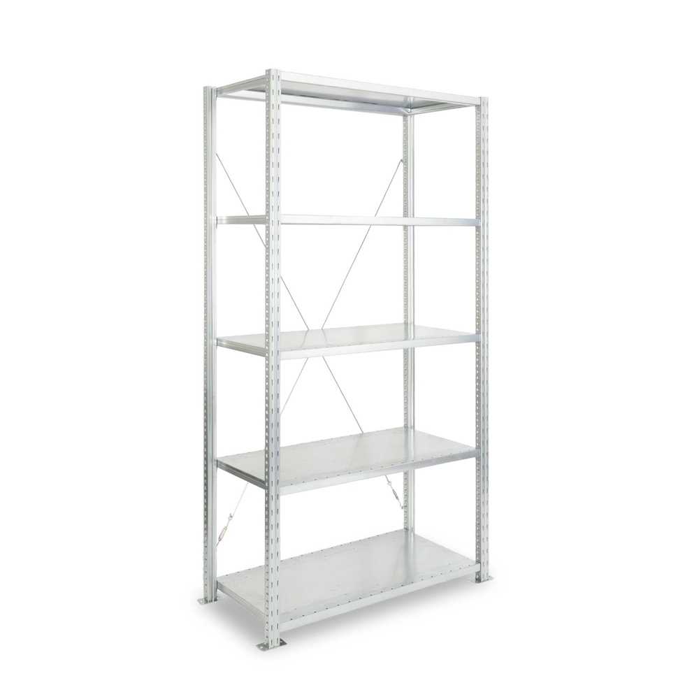 Rayonnage Adaptiv XL - kit départ galva H 2000mm L 1250mm P 500mm 5 niv - MANORGA - ATRAYTOLEML1250D1