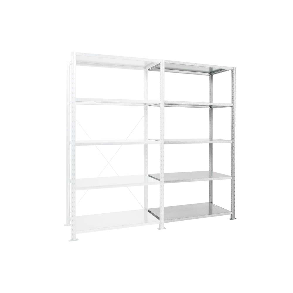 Rayonnage Adaptiv XL - kit suivant galva H 2000mm L 1250mm P 600mm 5 niv - MANORGA - ATRAYTOLEML1260S1