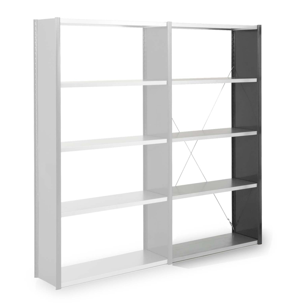 Elément Suivant EPSILON Peint H 2m L 1m P 500mm 5 Niv Tôlé Ech Ferm - charge max/niv 129 kg - MANORGA - ZDRAYTOLF10505ES1