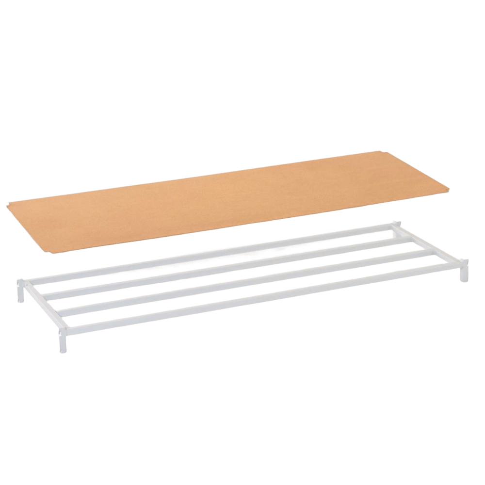 Rayonnage Flip - Tablette peinte RAL7035 avec recouvrement 1500 x 1000 mm MANORGA - ZANIVSUPTUB1510A