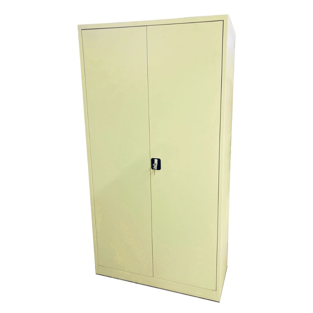 Armoire métallique porte battante beige 195x92x42cm - MOBIKA - AR-MPB-002
