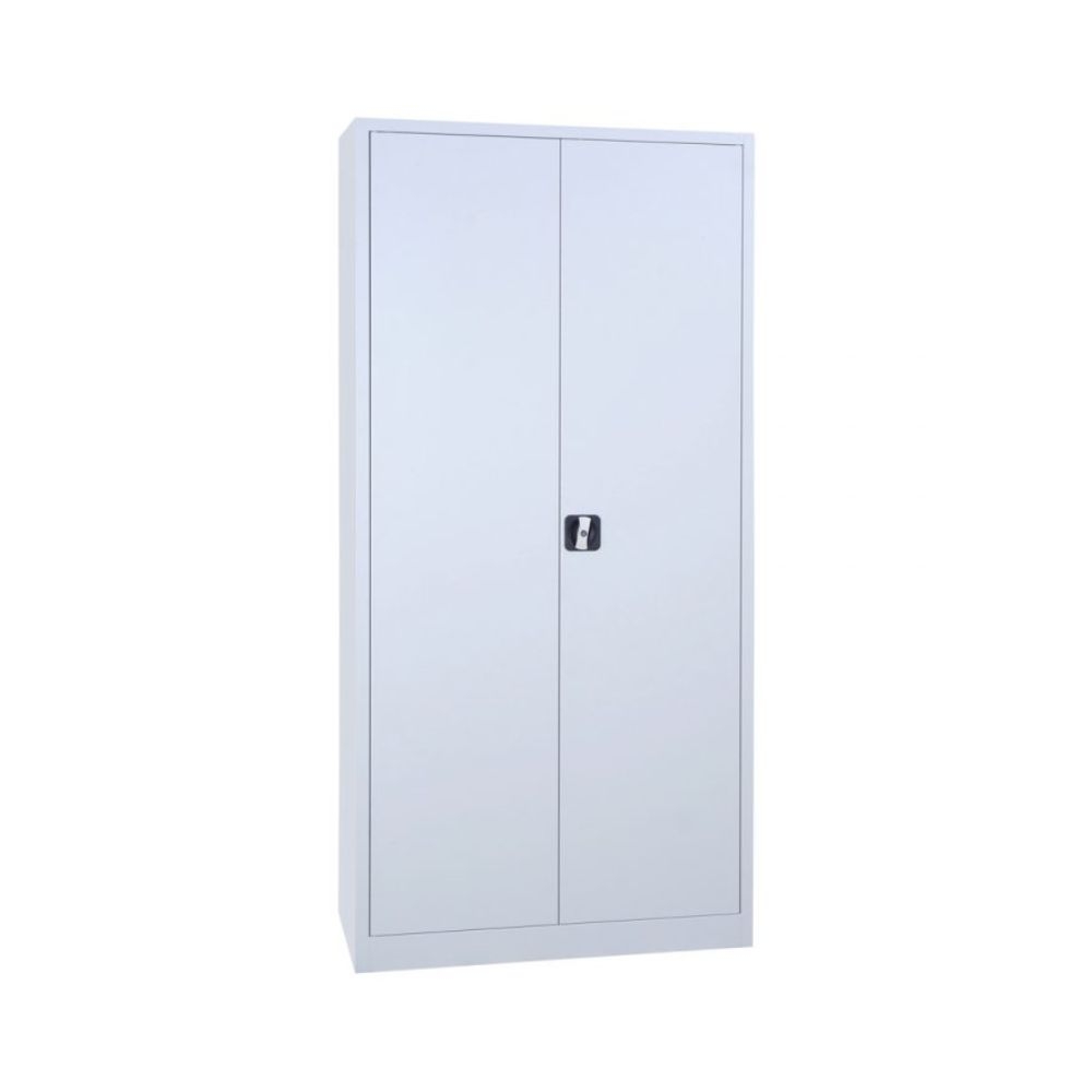 Armoire métallique porte battante grise 195x92x42cm - MOBIKA - AR-MPB-015