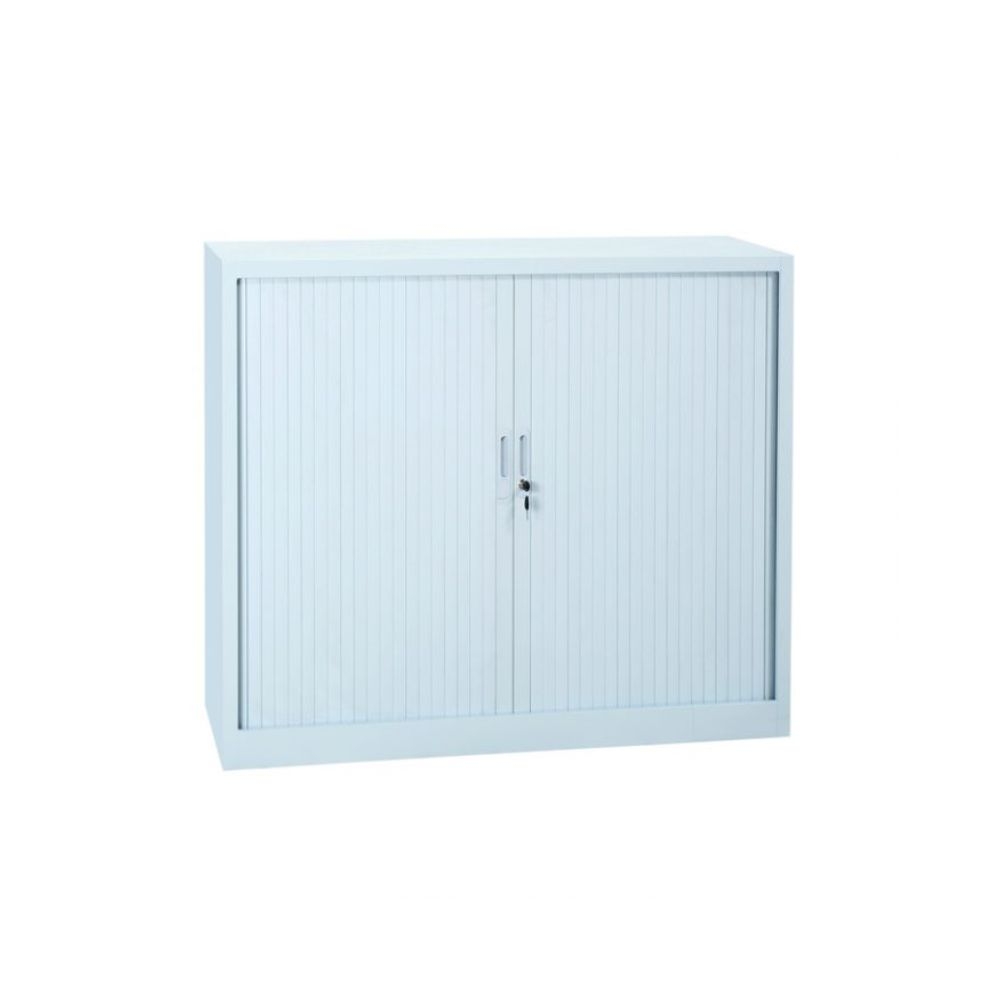 Armoire rideaux grise 105x100x40cm - MOBIKA - AR-RD-012