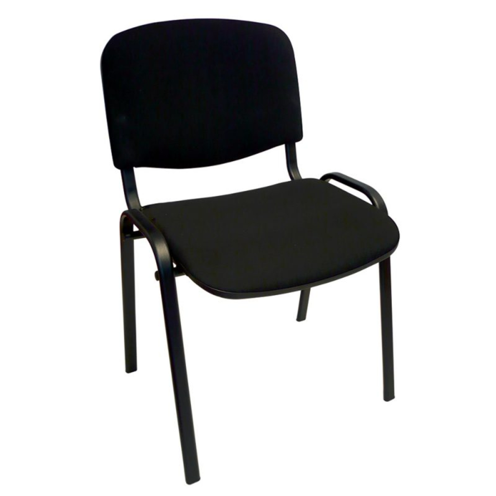 Chaise visiteur noir 4 pieds structure interne hêtre - MOBIKA - SI-VI-003/L