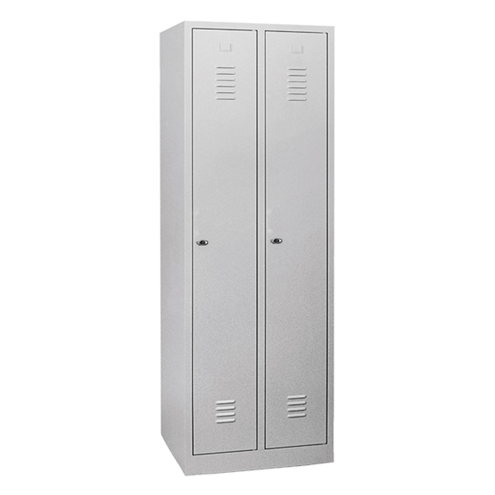 Vestiaire industrie Propre 2 cases corps et portes grises - MOBIKA - VE-IP2C-001