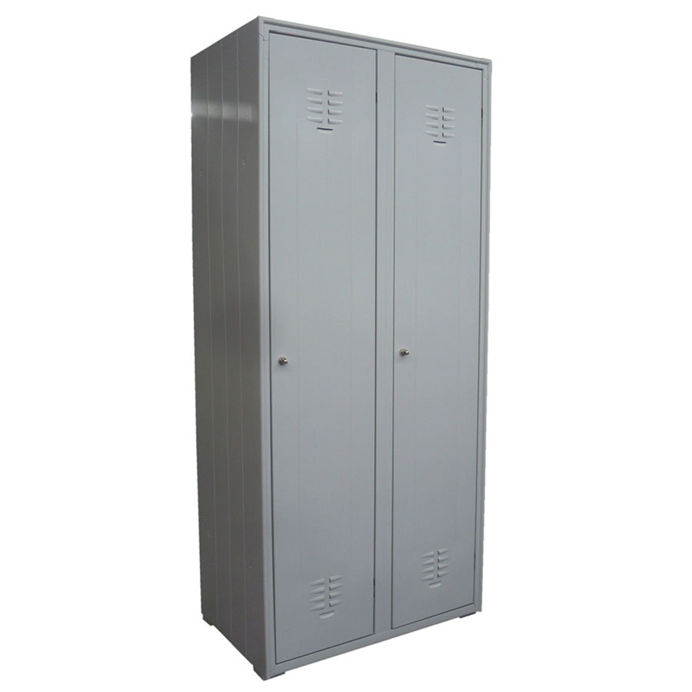 Vestiaire industrie Salissant 2 cases grises - MOBIKA - VE-IS2C-001